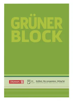 Image de BRUNNEN 1052437 Bloc "Vert" A5 ligné