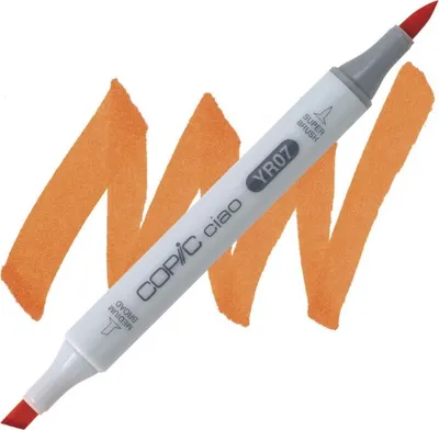 Zdjęcie produktu dla Marker alkoholowy COPIC Ciao dwustronny Brush & Chisel, YR07 Cadmium orange