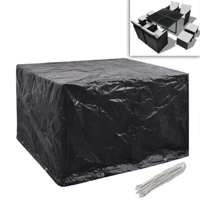 Immagine prodotto di Coperture per mobili da giardino 2 pezzi 4 persone poly rattan 8 occhielli