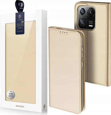 Image de Dux Ducis Skin Pro Case Xiaomi 13 Pro Cover with Card Wallet Flap Stand Gold