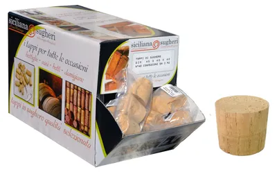 Image de Bouchon en liège pour bonbonne, en blister 35 x 30 mm - Lot de 3 pièces