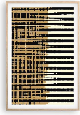 Produktbild von Gerahmtes Poster - Rahmen in heller Eiche - Abstraktion Weiß Gürtel - 61x91,5 cm - Wand Bild - Wanddeko - Wandbilder - Kunstposter - Wandposter - Bilderrahmen - Bilder - Kunstdruck - P2NPA61x91-4857