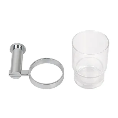 Produktbild von Bad-Accessoires Zahnbürstenhalter Kit, aus hochwertigem Kupfer und robustem Edelstahl, langlebig, Wandmontage, umfasst Bürstenhalter und Glastasse