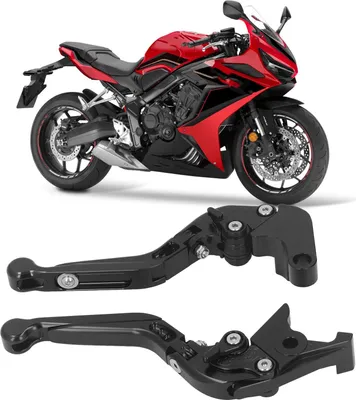 Produktbild von Motorrad-Klappkupplungshebel, verstellbar, zuverlässiger Verriegelungsmechanismus, CNC 6061-Aluminiumlegierung, für CBR650F CB650F R, Schwarz
