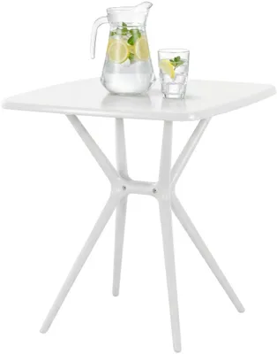 Obrázek produktu pro Bílý čtvercový stolek Becky, rozměry 72 x 72 cm