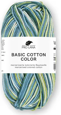 Produktbild von Pro Lana Basic Baumwolle color 100 % Baumwolle (mercerisiert, gekämmt,gasiert)gländend,dünn,Häkelgarn, 81