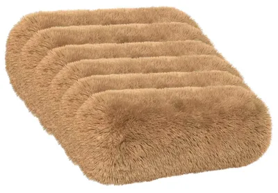 Image de vidaXL, housses de coussin, 6 pièces, modèle HEERLEN, couleur taupe, diamètre 15 x 40 cm, en polaire