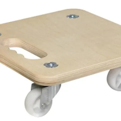 Immagine prodotto di WAGNER Ausilio per il trasporto SMALL Multiplex 18 mm - 29 x 29 x 8,5 cm, foro di aggancio, rotelle Ø 50 mm, portata 250 kg - 20135201