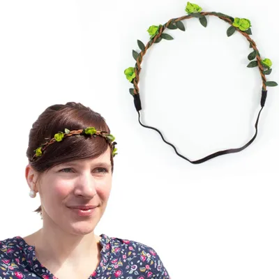 Produktbild von Oblique Unique Blumen Haarband Stirnband Haarschmuck Bohemia Kopfschmuck - grün