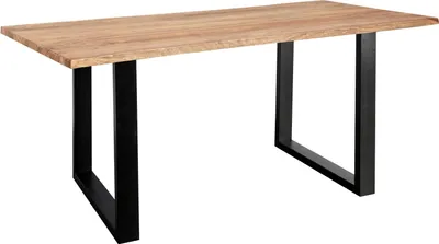 Produktbild von Baumkante Esstisch Indisches Rosenholz naturbelassen 220 x 100 schwarz MAREK