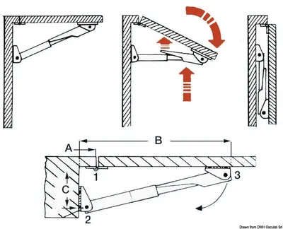 Image de Support de table Rakego, rabattable 60 kg 23/35 mm , 1 pièce