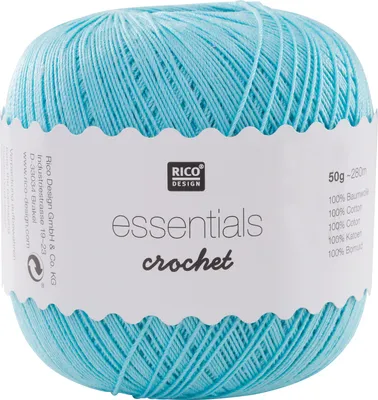 Produktbild von Rico Design Essentials Crochet, 50 g Türkis