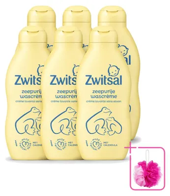 Zdjęcie produktu dla 6 sztuk produktu Zwitsal, delikatna emulsja do mycia - 200 ml - zestaw ekonomiczny