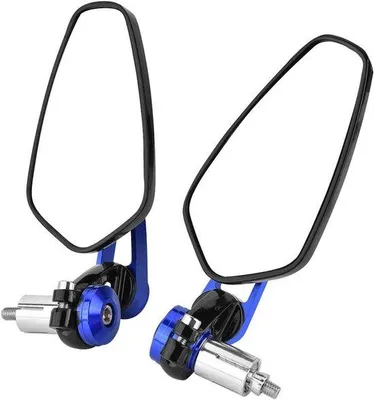 Produktbild von Universal Motorrad Bar End Seitenspiegel 22mm - 360 Grad einstellbar