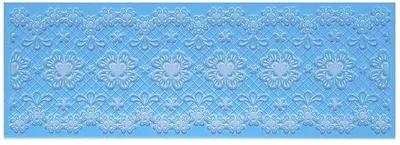 Produktbild von Silikon-Form mit Herz-Design, 2 mm hoch, Spitzenmuster, ideal für Fondant-Ränder, 31x11 cm