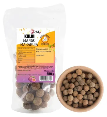 Obrázok produktu pre Guľky s mangom a marakujou bez pridaného cukru, 250 g