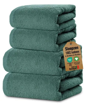 Immagine prodotto di Set di asciugamani da bagno in Cotonelogico GOTS, 4 pezzi