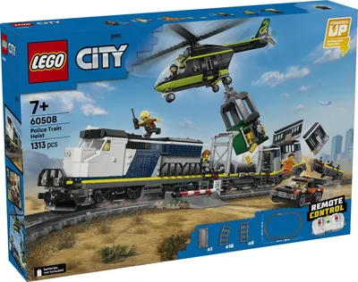 Zdjęcie produktu dla LEGO City Napad na policyjny pociąg, Zestaw do budowania, 7 lat(a), Plastik, 1313 szt., 2,7 kg