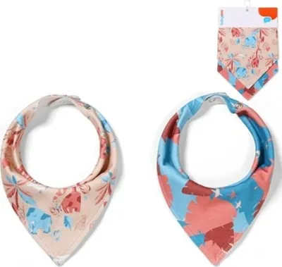 Image de BabyOno Ensemble bavoir/écharpe Jungle 2D, beige/bleu