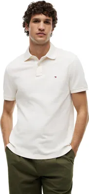 Produktbild von Tommy Hilfiger Herren Poloshirt Kurzarm Core 1985 Regular Fit, Elfenbein (Ivory