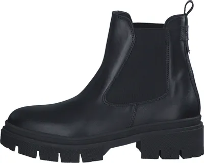 Produktbild von Tamaris Damen Chelsea Boot Leder dicke Profilsohle Stretcheinsätze 1-25902-43, Größe:39 EU, Farbe:Schwarz