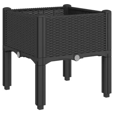 Immagine prodotto di vidaXL Fioriera con gambe nere 40x40x42 cm PP
