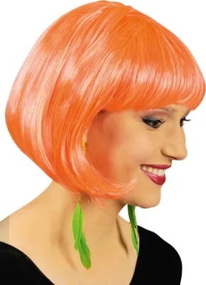 Produktbild von K11276924 neon-orange Damen Perücke Bob Disco