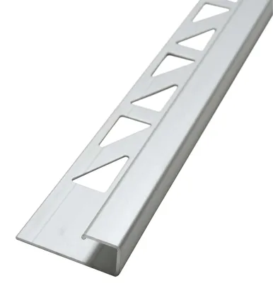 Produktbild von Dalsys Fliesenschiene 2,5m x 10mm Eckprofil Quadratprofil Aluminium (eloxiert) Chrom glänzend, Fliesenprofil