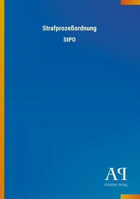 Produktbild von Strafprozeßordnung