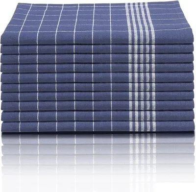Productafbeelding van Famanu Keukenhanddoeken set, 10-delig - 50 x 70 cm, 100% katoen,  Standard 100 gecertificeerd, donkerblauw