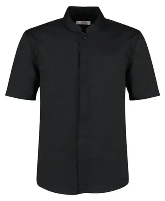 Produktbild von BARGEAR - Hemd für Herren, Stehkragen, Maßgeschneidert, kurzärmlig LT3384 (S) (Schwarz)