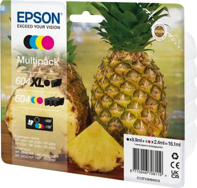 Produktbild von Náplne - multibalenie Epson č. 604/604XL - T10H9 (čierna, azúrová, purpurová, žltá)