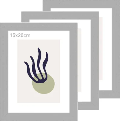 Produktbild von accent by nielsen Holz Bilderrahmen Velino, Silber, 15 x 20 cm (3er Set)