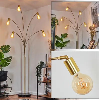 Produktbild von Narni Stehlampe aus Metall in Messing gebürstet/Schwarz