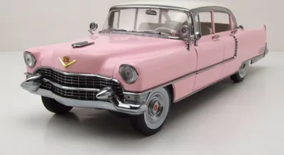 Produktbild von Greenlight Collectibles 13648 Cadillac Fleetwood Series 60 1955 pink weiß 1:18
