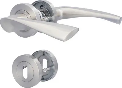 Immagine prodotto di Set di rosette Alpertec BB Palma in acciaio inox argento rotondo