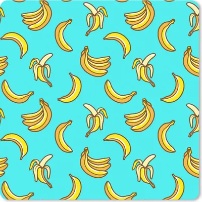 Produktbild von MuchoWow® Mauspad Mousepad Design - Banane - Frucht - Muster 20x20 cm - Mousepads - Maus Mat - Pad - Mausunterlage - Desk Mat - Bureauartikeln