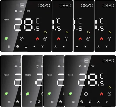 Obrázek produktu pro 8X Smart Thermostat 3A Digitální pokojový termostat Vodní ohřívače Podlahové vytápění, dotykový displej, programovatelná regulace teploty, 2 režimy
