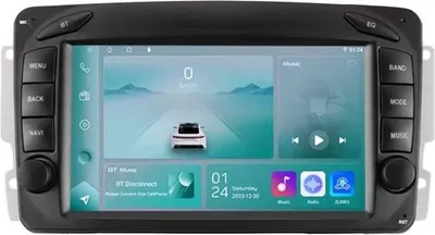 Immagine prodotto di Autoradio con Bluetooth e CarPlay per Mercedes-Benz CLK W209 / C-W203 / G-W463 / W208 / A-W168 / Viano / Vito / Vaneo – Compatibile con Apple e Android – Impianto stereo – Sistema di navigazione – 4 GB di RAM, 32 GB di memoria