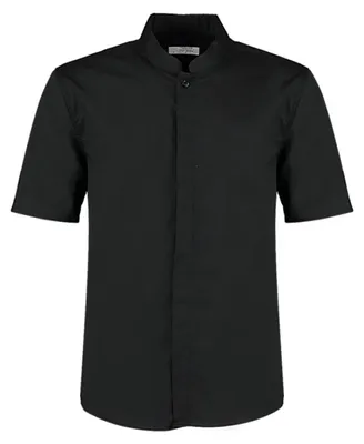 Produktbild von BARGEAR - Kochschürze Stehkragen für Herren kurzärmlig FK2690 (M) (Schwarz)
