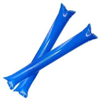 Productafbeelding van 100 paar klatserstokjes - Kleurrijke klatserstokjes - Geluidmakers voor sportevenementen - Cheerleading - Feestjes - Blauw