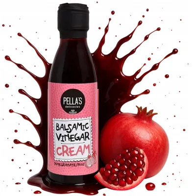 Produktbild von Pella’s Balsamico-Creme mit Granatapfel 250 ml – Fruchtig-süßes Dressing aus Griechenland