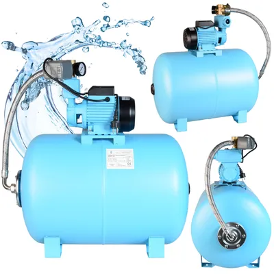 Zdjęcie produktu dla ZESTAW HYDROFOROWY Hydrofor Zbiornik 100L + Pompa WZP 750 Mocna 750W Wydajna 3000L/H + Osprzęt + Wąż