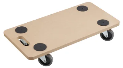 Produktbild von Metafranc Transportroller 590 x 290 mm 200 kg Tragkraft MDF-Platte mit TPE-Rädern