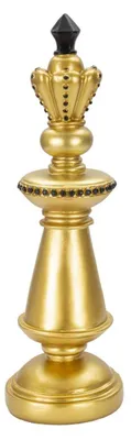 Immagine prodotto di Scultura Re degli scacchi in resina oro e nero