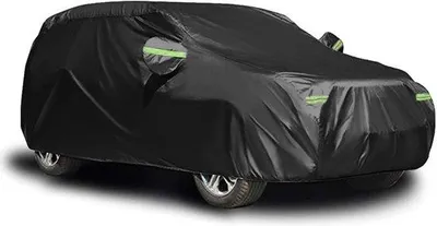 Produktbild von Famanu Autoabdeckung XL - 510 x 200 x 180 cm - 420D Oxford schwarz - staubdicht - UV-Schutz - wasserdicht