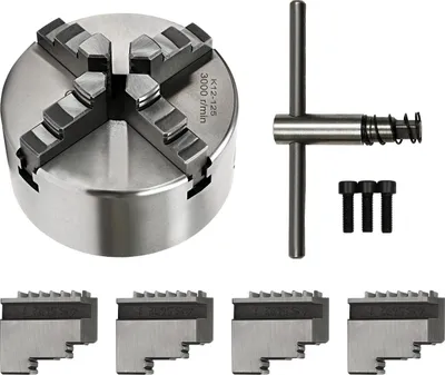 Immagine prodotto di Mandrino - 4 ganasce autocentrante - 125 mm - Manuale - Argento
