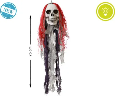 Obrázek produktu pro Halloweenská dekorace lebka 75 cm