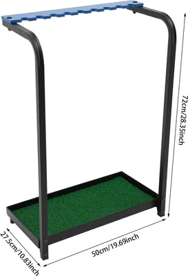 Zdjęcie produktu dla Stojak na kije golfowe – stojak na puttery i ekspozytor – na 9 kijów – przechowywanie i organizacja – akcesoria golfowe