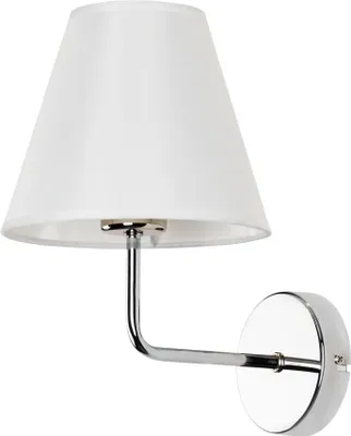 Obrázek produktu pro ARTE LAMP Stolní lampa s kabelem – stolní lampa s bílým textilním stínidlem do obývacího pokoje a domácí kanceláře – LED. Barva: chrom, bílá, velikost: standardní